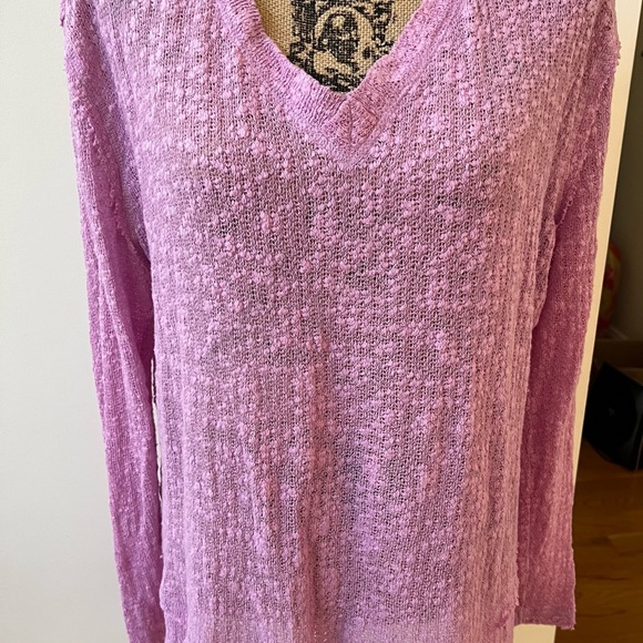 We The Free Ocean Air Hacci Sweater in Magenta Magic - Picture 6 of 11